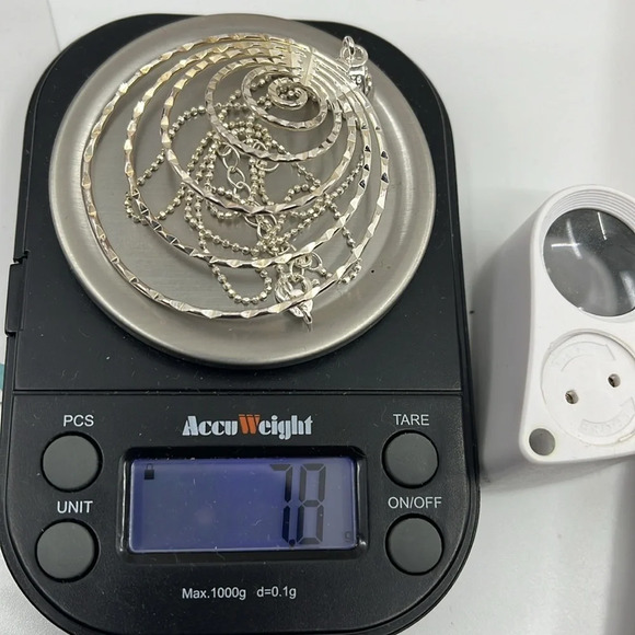 ✨Italian Elegance 925 Silver Spiral Pendant 16 - 18" Adjustable Necklace 🌀 - Picture 7 of 8